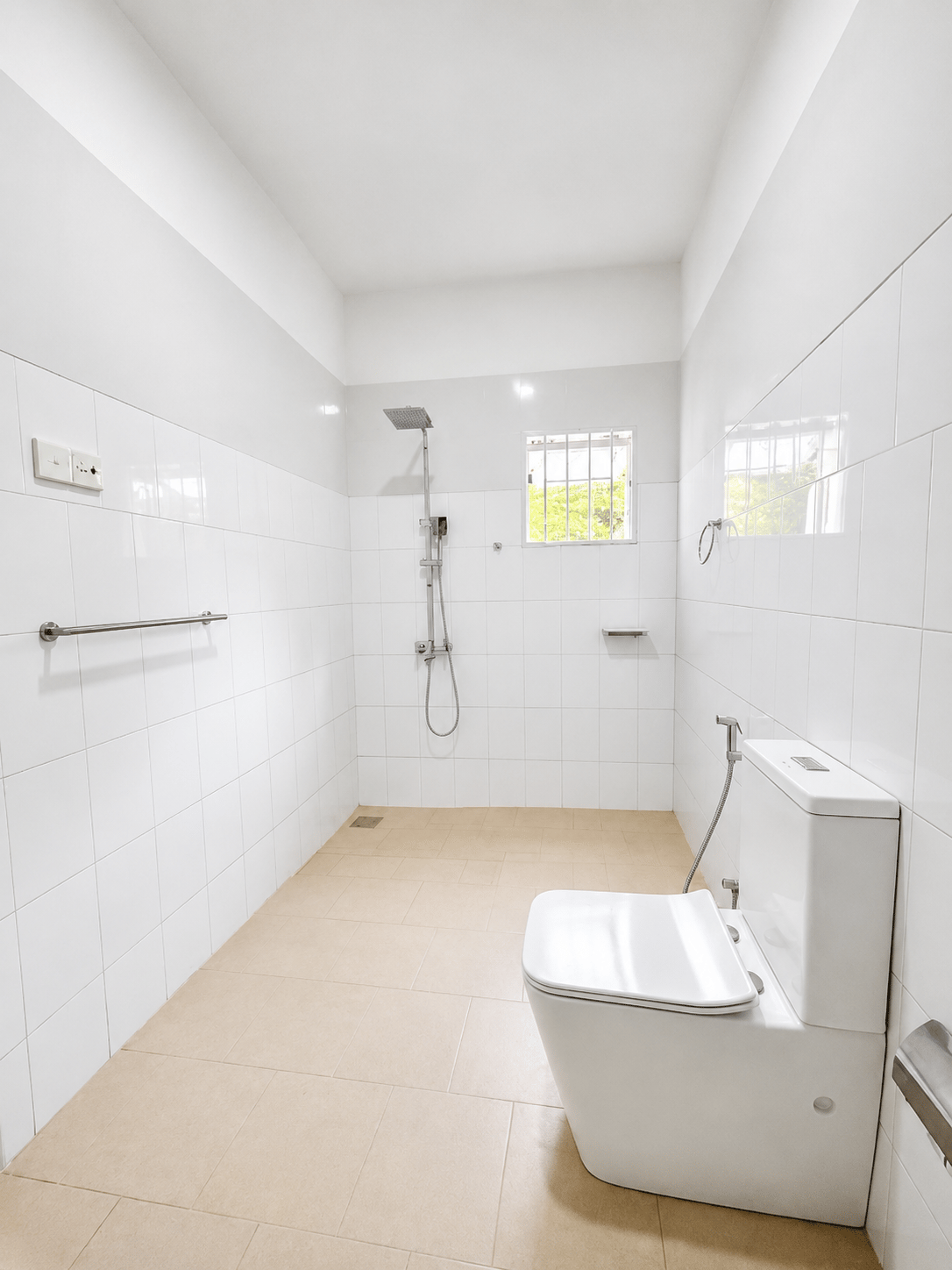 Private bathroom with shower and toilet