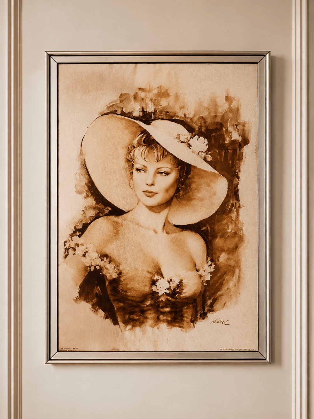 Framed artwork inside Villa Serenita